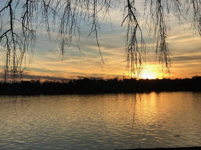 Sunset over water