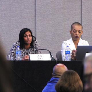 Arti Garg sitting on a panel at the 48th AAAS S&T Policy Forum.