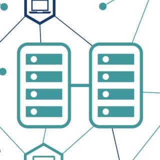 Cartoon graphic to symbolize a blockchain. 