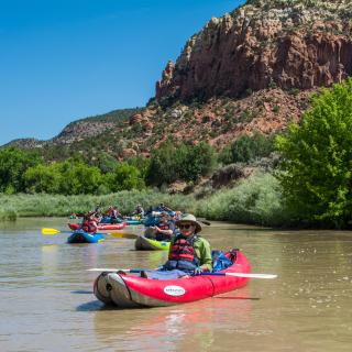 Kirsten Neff takes to the water on the Rio Chama in New Mexico.