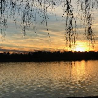 Sunset over water